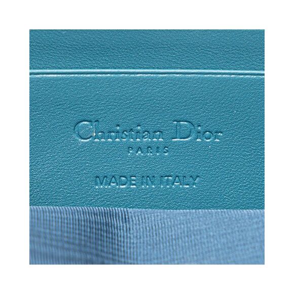 Pre Loved Dior Quilted Chain Messenger Bag Women Blue - Picture 5 of 8